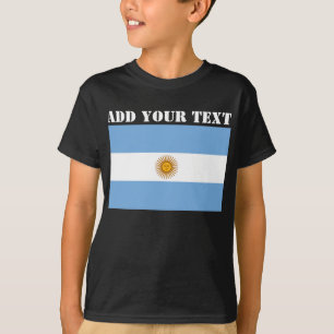 Camiseta Campeonato de Futebol com Bandeira da Argentina