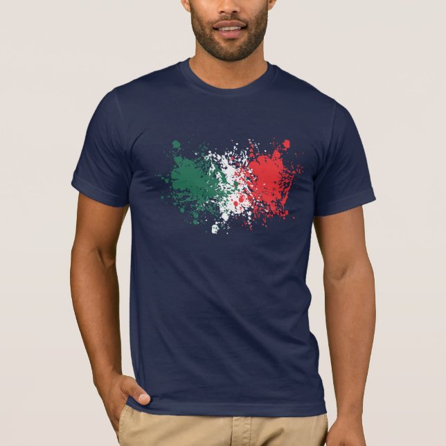 Camiseta Campeonato do mundo do futebol: Bandeira de Italia (Frente)