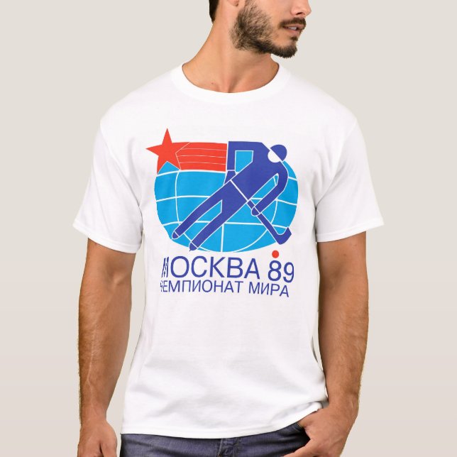 Camiseta Campeonato do mundo do hóquei - Moscovo 89 (Frente)