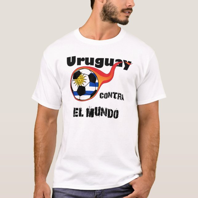 Camiseta Campeonato do mundo - Uruguai contra. O mundo (Frente)