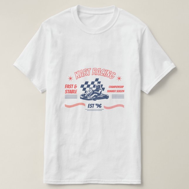 Camiseta Campeonato Kart Racing - Sessão de Verão (Frente do Design)