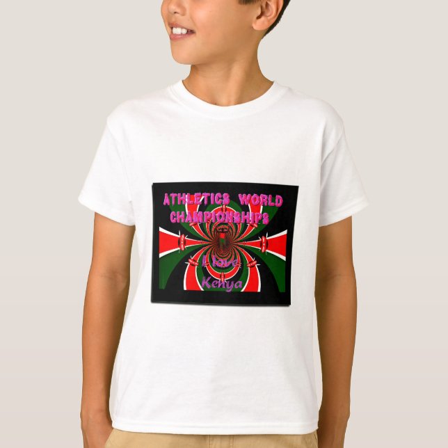 Camiseta Campeonato Mundial de atletismo do Quénia: Bandeir (Frente)