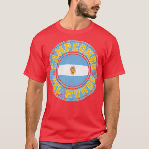 Camiseta Campeones Del Mundo Argentina 2022 Vintage Look