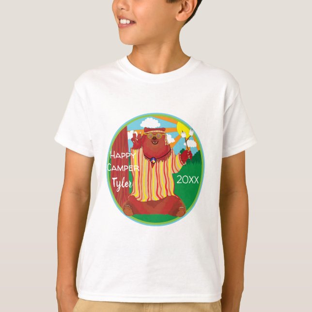 Camiseta Camper Bear T-Shirt Feliz Groovy (Frente)