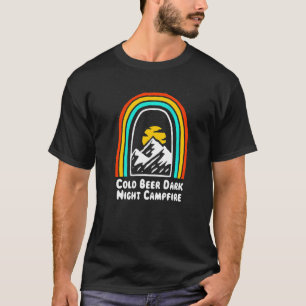 Camiseta Camper Bebendo De Acampamento Noturno Escuro De Ce