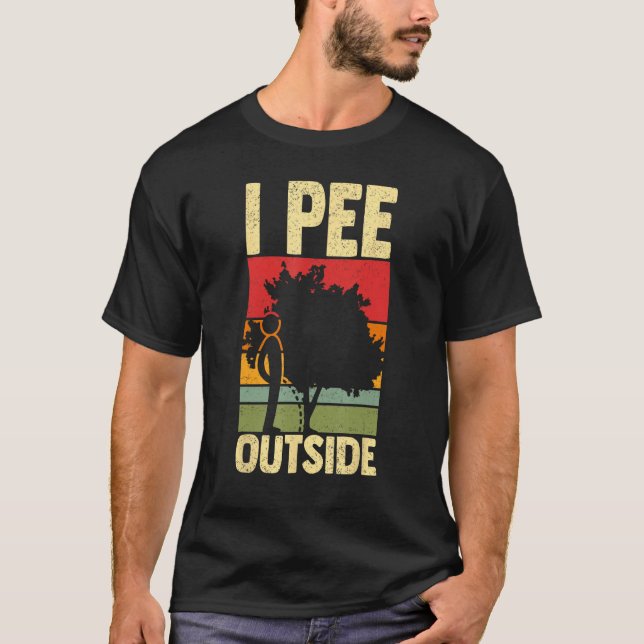 Camiseta Camper  Camping Outdoor I pee outside (Frente)