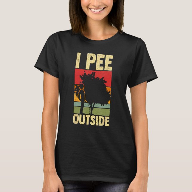 Camiseta Camper  Camping Outdoor I pee outside (Frente)