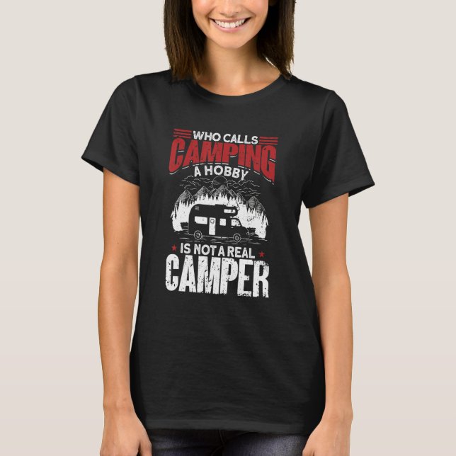 Camiseta Camper Caravan   Camping 2 (Frente)