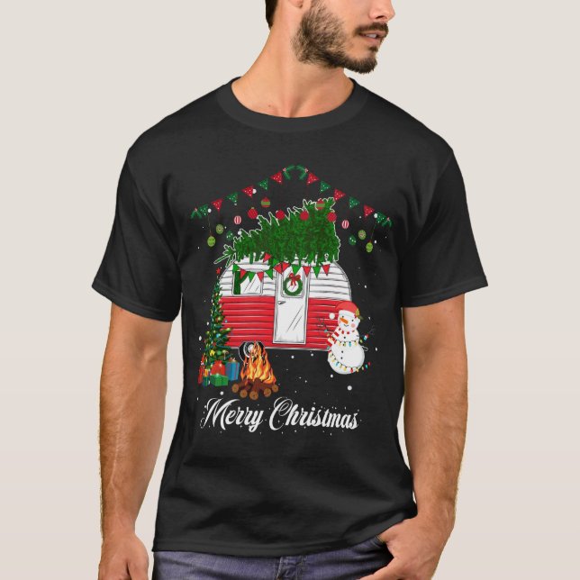 Camiseta Camper Christmas Tree Mating Family Natal Pa (Frente)