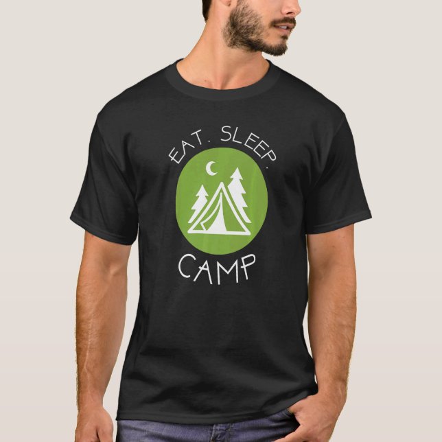 Camiseta Camper come sono e acampamento repete adventu ao a (Frente)