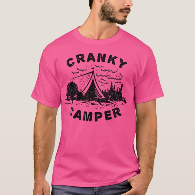 Camiseta Camper Cranky - Excelente Engraçado Acampamento Ex (Frente)