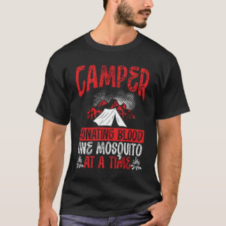 Camiseta Camper Donating Blood One Mosquito At A Time Campi