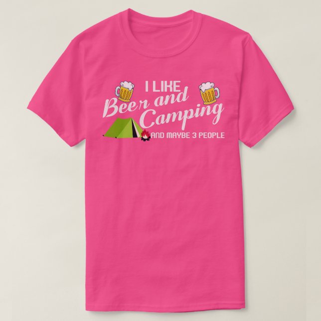 Camiseta Camper Drinking Beer Wilderness Campfire (7)  (Frente do Design)