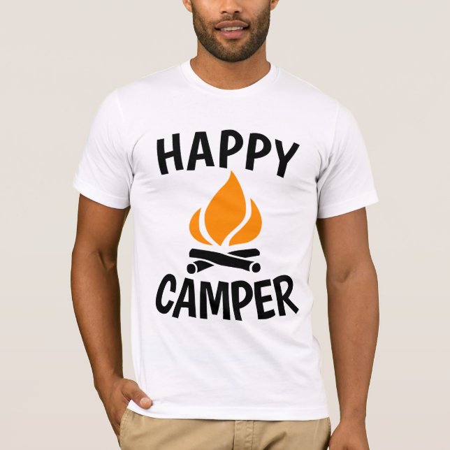 Camiseta CAMPER FELIZ, Camping T-shirts (Frente)