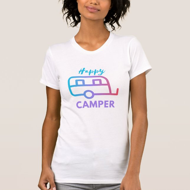 Camiseta Camper Feliz Puxe Atrás da aventura (Frente)