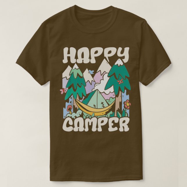 Camiseta Camper Feliz Tent Legal Acampamento (Frente do Design)