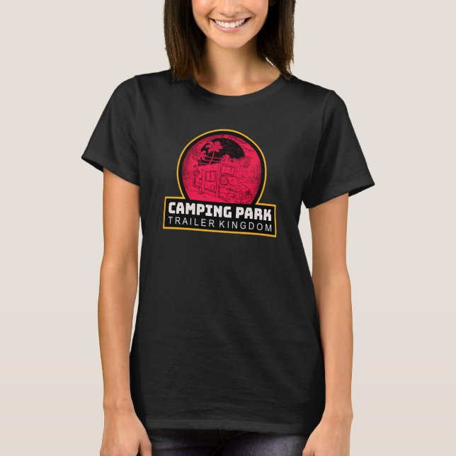 Camiseta Camper Holiday Tents Caravan Camping (Frente)