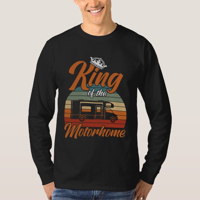 Camiseta Camper King Of The Motorhome Camping Trailer (Frente)
