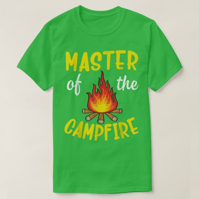 Camiseta Camper Mestre Do Camping Papa Pai B (Frente do Design)
