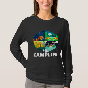 Camiseta Camper Outdoor Tent Camplfe
