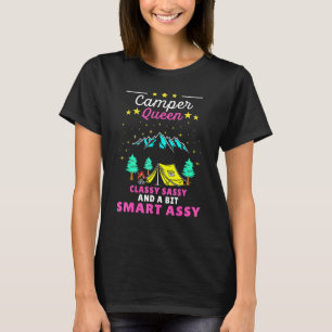 Camiseta Camper Queen Classy Sassy Smart Assy Para Acampame