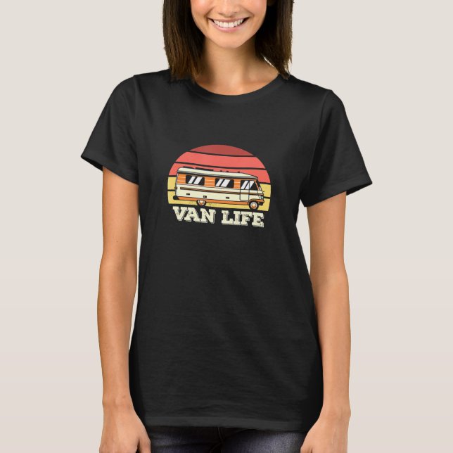 Camiseta Camper Retro Vintage Van Life Caravan 2 (Frente)