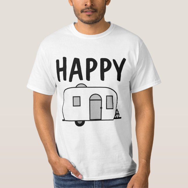 Camiseta Camper T-Shirts felizes, CAMPING (Frente)