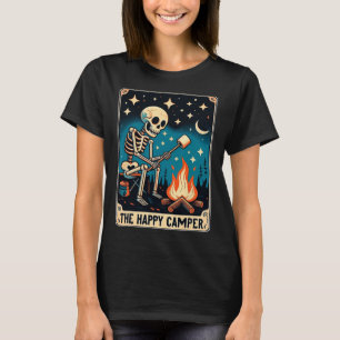 Camiseta Camper Tarot Card Skeleton Camper Camper Engraçado