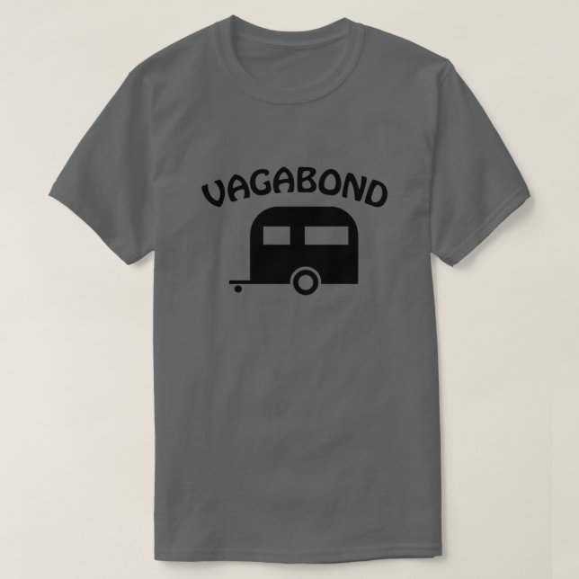 Camiseta Camper Trailer Vagabond T-shirt engraçada (Frente do Design)