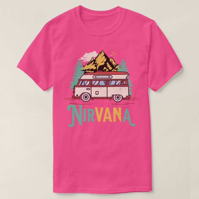 Camiseta Camper Van Life Camping Nirvana (Frente do Design)