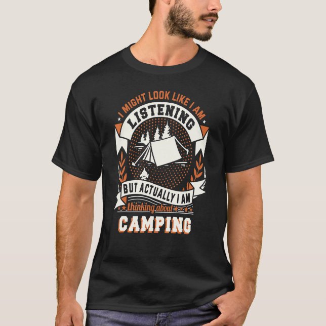 Camiseta Camper Van Outdoor Wilderness Campfir (Frente)