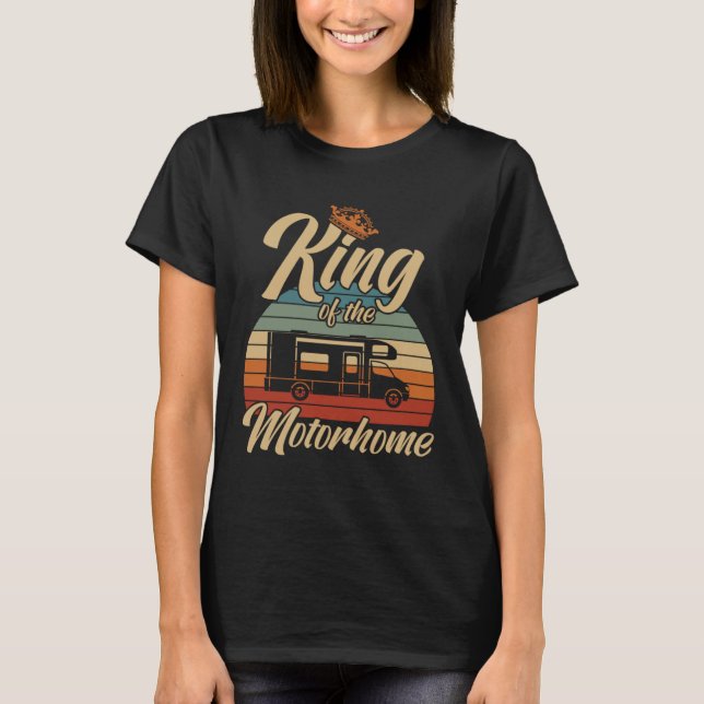 Camiseta Camper Viagem King Do Acampamento Motorhome (Frente)