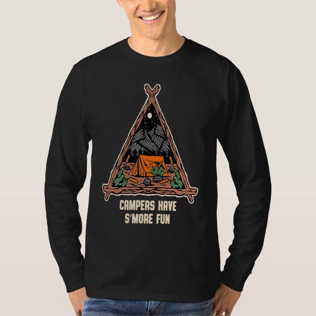 Camiseta Campers Have Smore Fun Camping Sayings Camp Quotes (Frente)