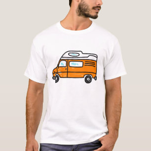 Camiseta Campervan alaranjado