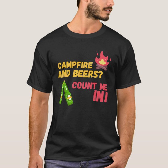 Camiseta Campfire and beers count me in (Frente)