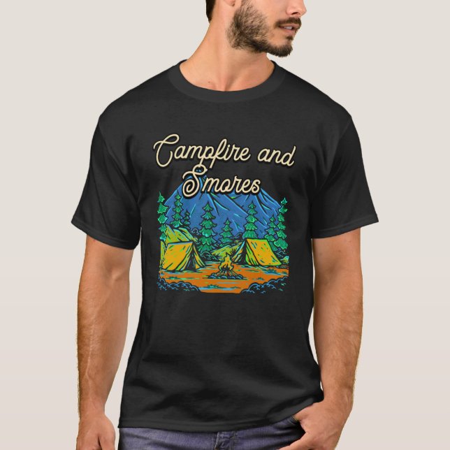 Camiseta Campfire and Smores Foodie Camping Food Camper (Frente)