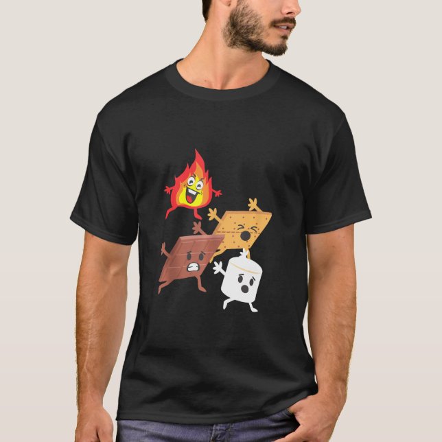 Camiseta Campfire Chasing Smores  S'mores  Camping (Frente)