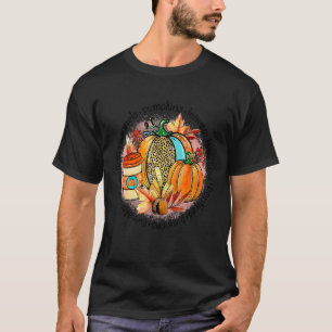 Camiseta Campfire Flannels Pumpkins Leaves Hayrides Bonfir