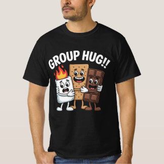 Camiseta Campfire S’mores Vibes Funny Group Hug Camping Tee
