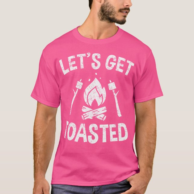 Camiseta Campfire Smores Marshmallow Camping - Vamos Get T (Frente)