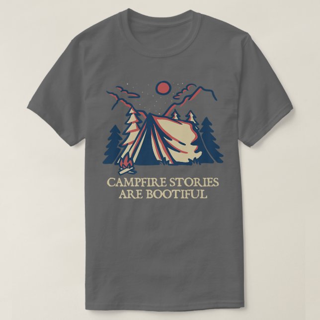 Camiseta Campfire Stories are BOOtiful Camping Positivity C (Frente do Design)