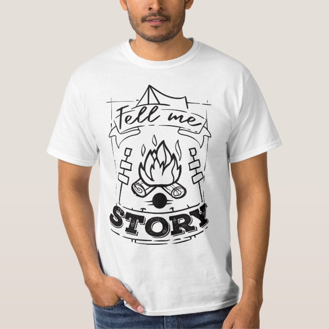 Camiseta Campfire Story Teller Camping Gift (Frente)