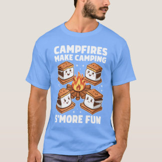 Camiseta Campfires Make Camping Smore Fun Nature Camp Fire 