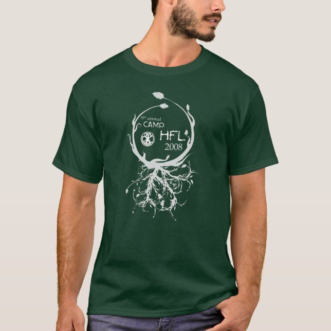 Camiseta CampHFL 08 homens (Frente)