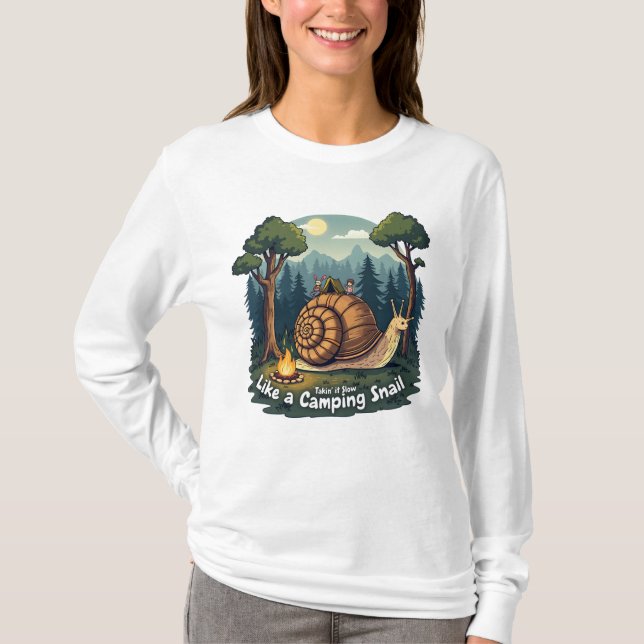 Camiseta Camping Animal Funny T-shirt (Frente)