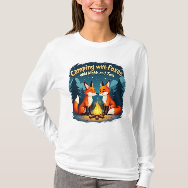 Camiseta Camping Animal Funny T-shirt (Frente)