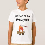 Camiseta Camping Birthday Brother T-Shirt<br><div class="desc">Comemorar um aniversário é um assunto de família! Consiga camisas iguais para toda a família para que possa comemorar no estilo. Não só é divertido combinar com o tema,  como também vamos outros pais facilmente sabem quem são os anfitriões da festa! Essas camisetas são o toque perfeito!</div>