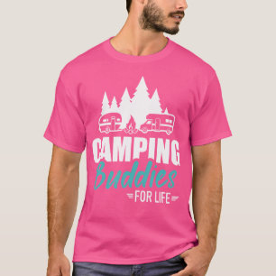 Camiseta Camping Buddies For Life Caravan Trailer Rv