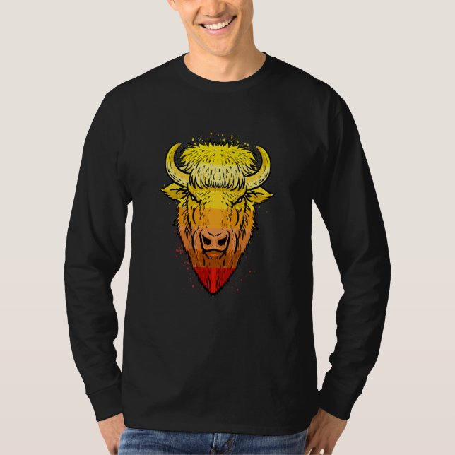 Camiseta Camping Buffalo Bison (Frente)