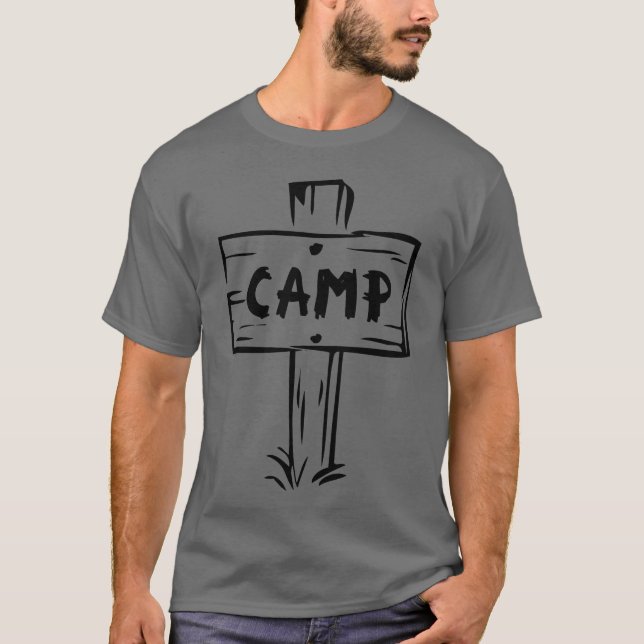 Camiseta Camping Camp Sign stars friends (Frente)